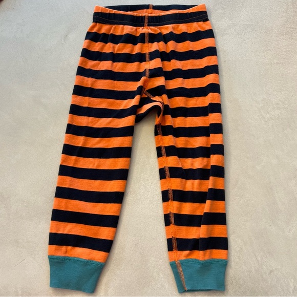 HANNA ANDERSSON Halloween Jack-o’-lantern Longjohn Pajamas, Orange Black, 3T - Picture 7 of 9